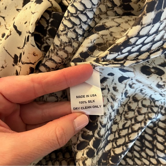 Blu Moon Snake Skin Mini Dress 100% Silk Size 1 - Picture 7 of 10